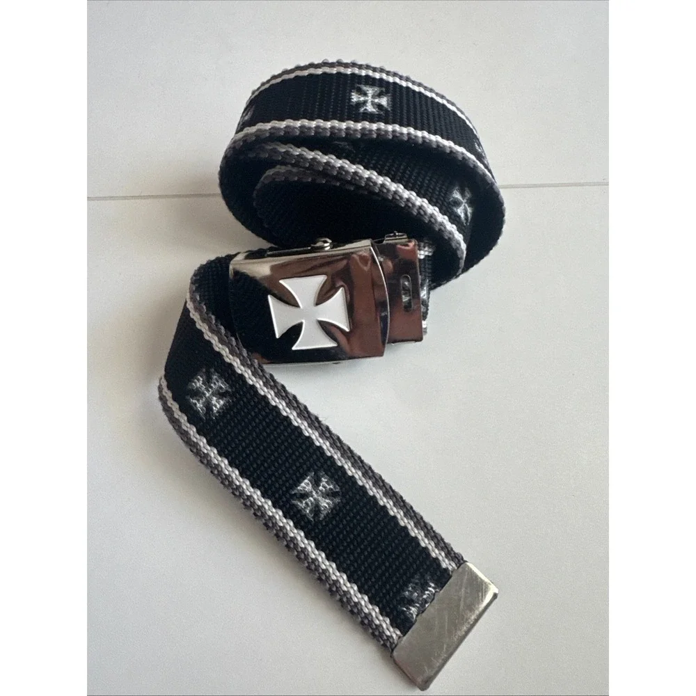 Chopper Canvas Belt With Metal Buckle SKATER Y2K METAL BUCKLE Kids 32